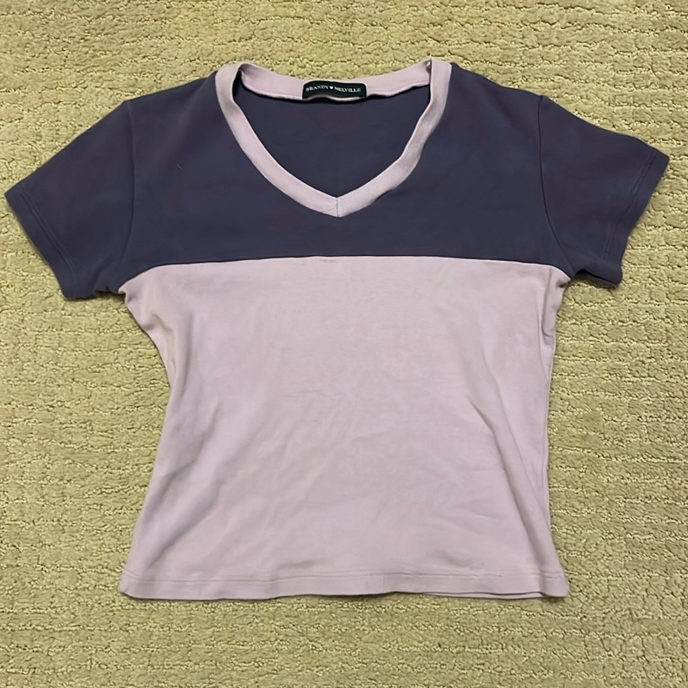 Dark and Light purple top, cute, and decently soft